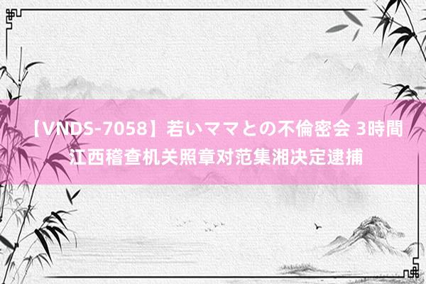 【VNDS-7058】若いママとの不倫密会 3時間 江西稽查机关照章对范集湘决定逮捕