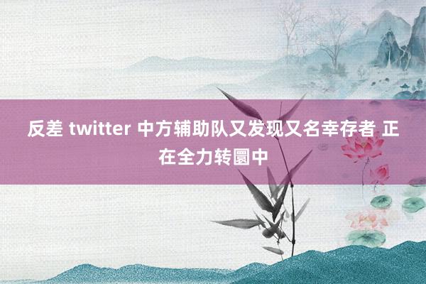 反差 twitter 中方辅助队又发现又名幸存者 正在全力转圜中