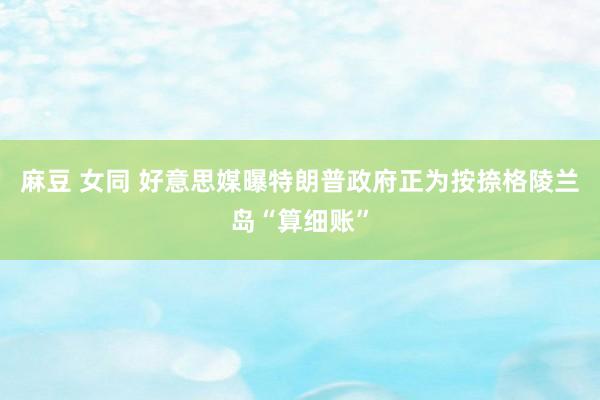 麻豆 女同 好意思媒曝特朗普政府正为按捺格陵兰岛“算细账”