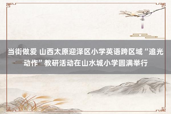 当街做爱 山西太原迎泽区小学英语跨区域“追光动作”教研活动在山水城小学圆满举行