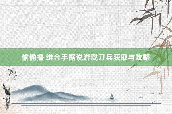 偷偷撸 维合手据说游戏刀兵获取与攻略