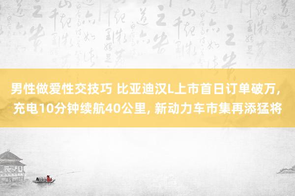 男性做爱性交技巧 比亚迪汉L上市首日订单破万， 充电10分钟续航40公里， 新动力车市集再添猛将